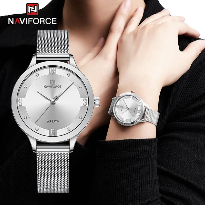 Mesh Steel Band Women Watches Youthful Simple Quartz Female Wristwatch 3ATM Waterproof Business Bracelets Montre Femme