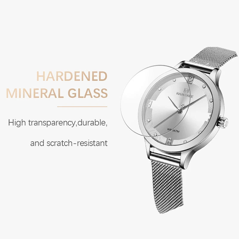 Mesh Steel Band Women Watches Youthful Simple Quartz Female Wristwatch 3ATM Waterproof Business Bracelets Montre Femme