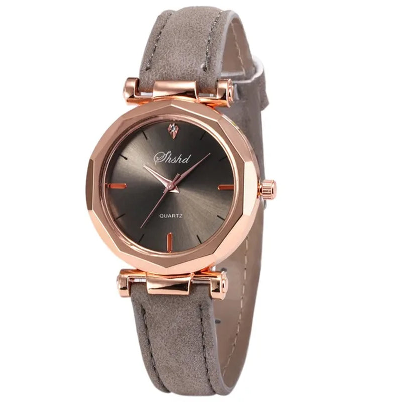 Fashion Women Leather Casual Watch Luxury Analog Quartz Crystal Wristwatch Luxury Women'S Casual Watches Watch for Women Relogio