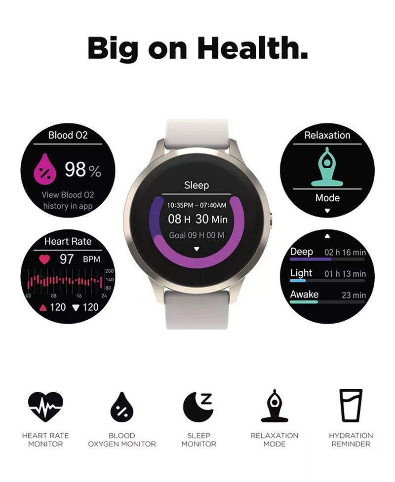 Sport 4 Unisex Silicone Strap Smartwatch 43.2Mm